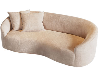 现代布艺多人沙发