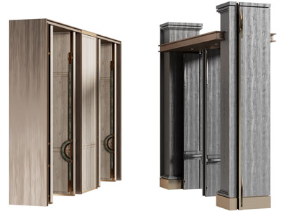 新中式大门 折叠推拉门