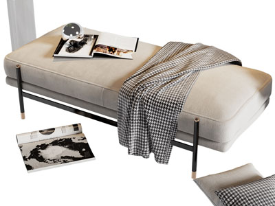 现代长方形沙发凳子