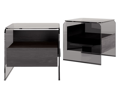 现代方形床头柜