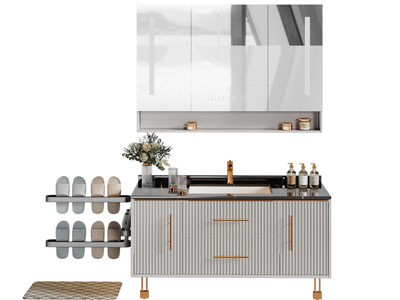 现代轻奢洗手台 镜柜 鞋架