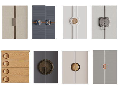 新中式柜门 推拉门