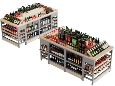 现代白酒货架 展台 摆台3d模型 现代白酒货架 展台 摆台