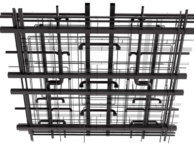 工业风loft管道天花吊顶
