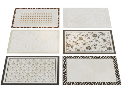 现代长方形地毯3d模型 现代长方形地毯