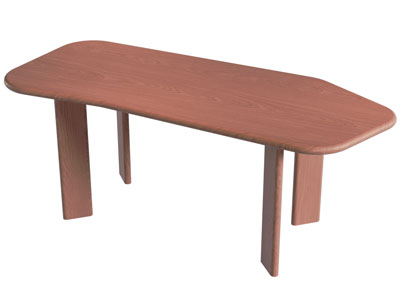 现代异形书桌3d模型 现代异形书桌