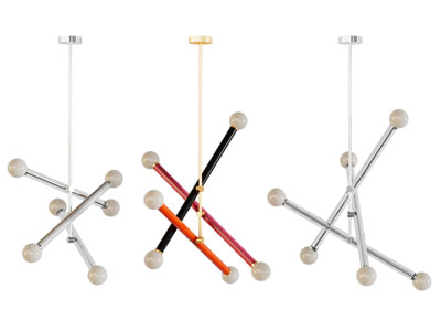 现代金属管吊灯