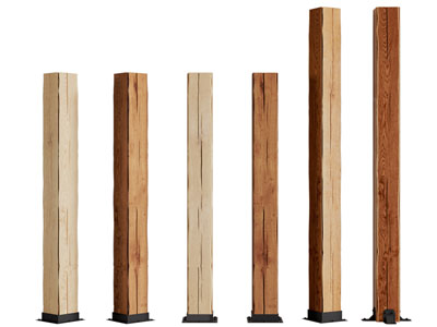 现代实木柱子3d模型 现代实木柱子