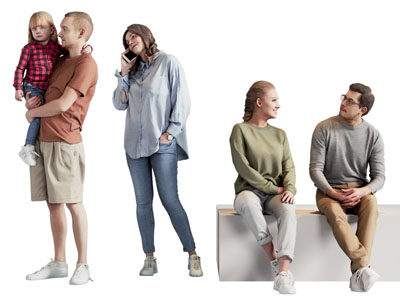 现代聊天的男人 女人 多人 人物