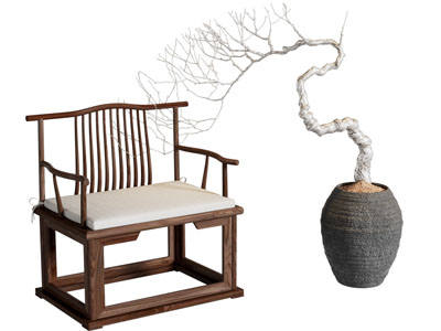 新中式扶手椅子 休闲椅子