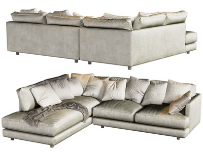 现代转角多人沙发