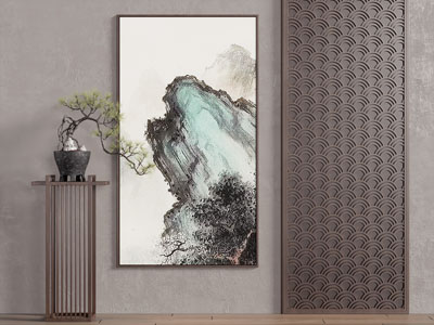 新中式装饰挂画3d模型 新中式装饰挂画
