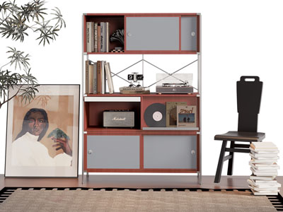 工业风loft书柜 休闲椅子