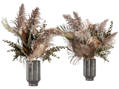 现代玻璃花瓶花卉