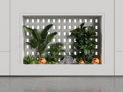 现代室内花坛花草植物景观园艺小品