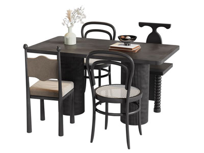 法式餐桌椅组合