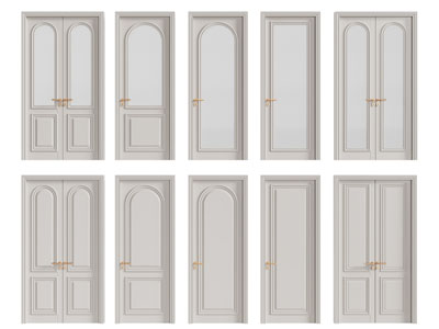 法式双开门 单扇实木平开门