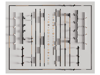 现代轨道磁吸灯 可转向筒灯射灯