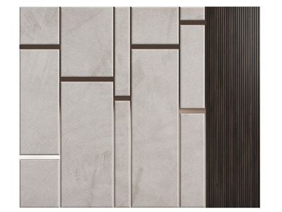 现代软包背景墙3d模型 现代软包背景墙