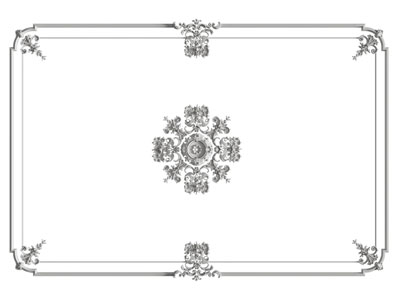 法式雕花石膏线 灯盘 角线