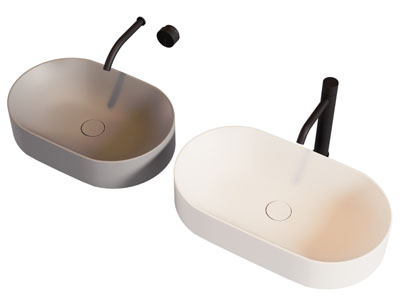 现代椭圆形洗手盆