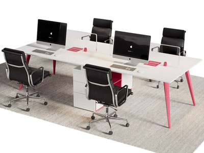 现代办公桌椅组合