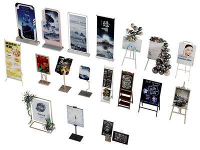 现代海报 信息牌 广告牌3d模型 现代海报 信息牌 广告牌