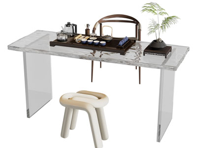 新中式茶桌椅组合