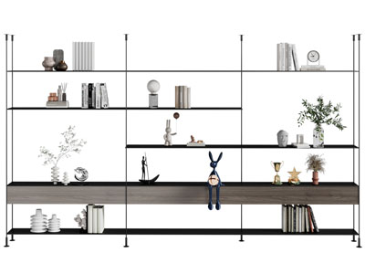 现代开放式置物收纳装饰架