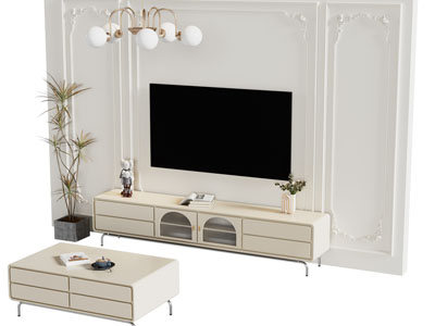 现代电视柜 电视 茶几