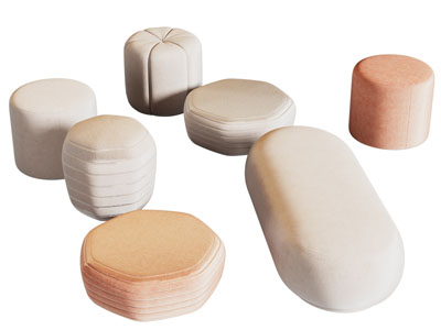 现代圆形 椭圆形坐墩 沙发凳子