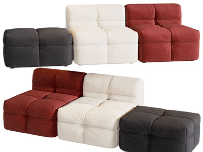 现代拼接多人沙发