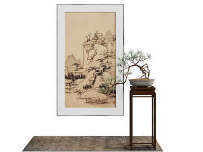 新中式装饰挂画3d模型 新中式装饰挂画
