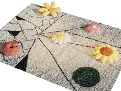 现代毛绒长方形地毯3d模型 现代毛绒长方形地毯