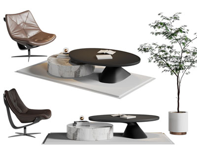 现代休闲椅子 茶几组合