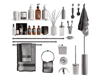 现代洗浴用品 毛巾架 浴室小件