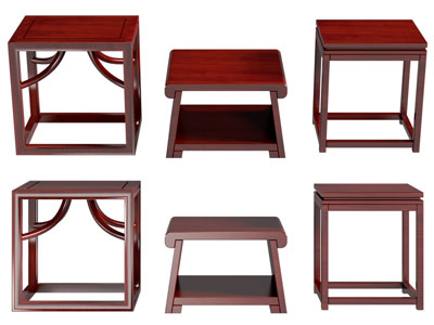 新中式红木方形凳子 边几角几