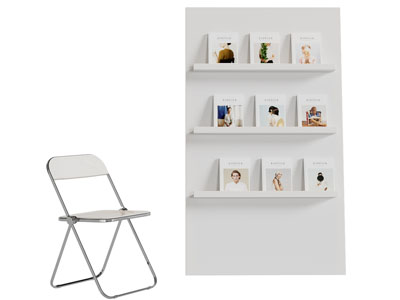 现代休闲椅子 装饰书架