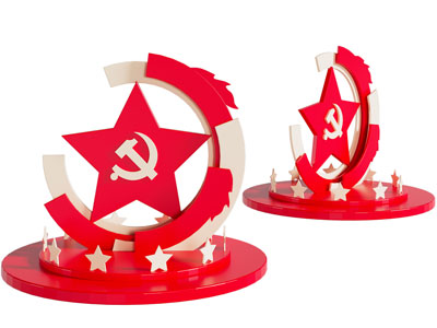 现代党建城市雕塑小品3d模型 现代党建城市雕塑小品