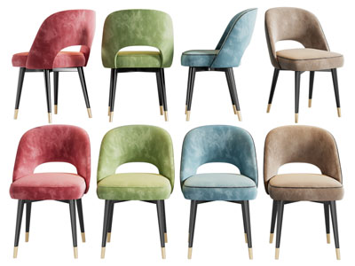 现代布艺休闲椅子 餐椅