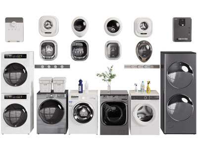 现代滚筒 迷你洗衣机 烘干机3d模型 现代滚筒 迷你洗衣机 烘干机