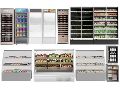 现代冷饮柜 冰柜 展柜 保鲜柜3d模型 现代冷饮柜 冰柜 展柜 保鲜柜