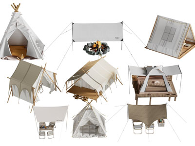 现代营地帐篷 天幕