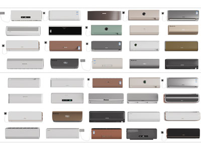 现代壁挂式空调3d模型 现代壁挂式空调