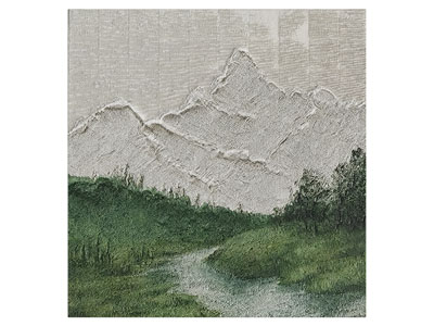现代风景装饰挂画 油画 肌理画3d模型 现代风景装饰挂画 油画 肌理画
