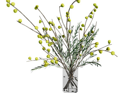 现代玻璃花瓶花卉