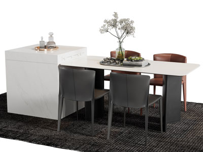 现代吧台餐桌椅组合