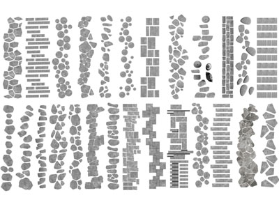 现代铺石路 石径 石板路 景观汀步