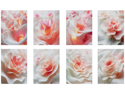 现代花朵花卉图案的装饰挂画3d模型 现代花朵花卉图案的装饰挂画