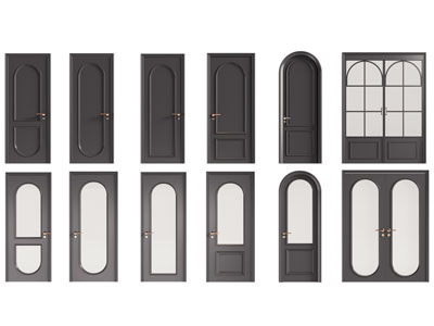 法式平开门 玻璃门 实木门